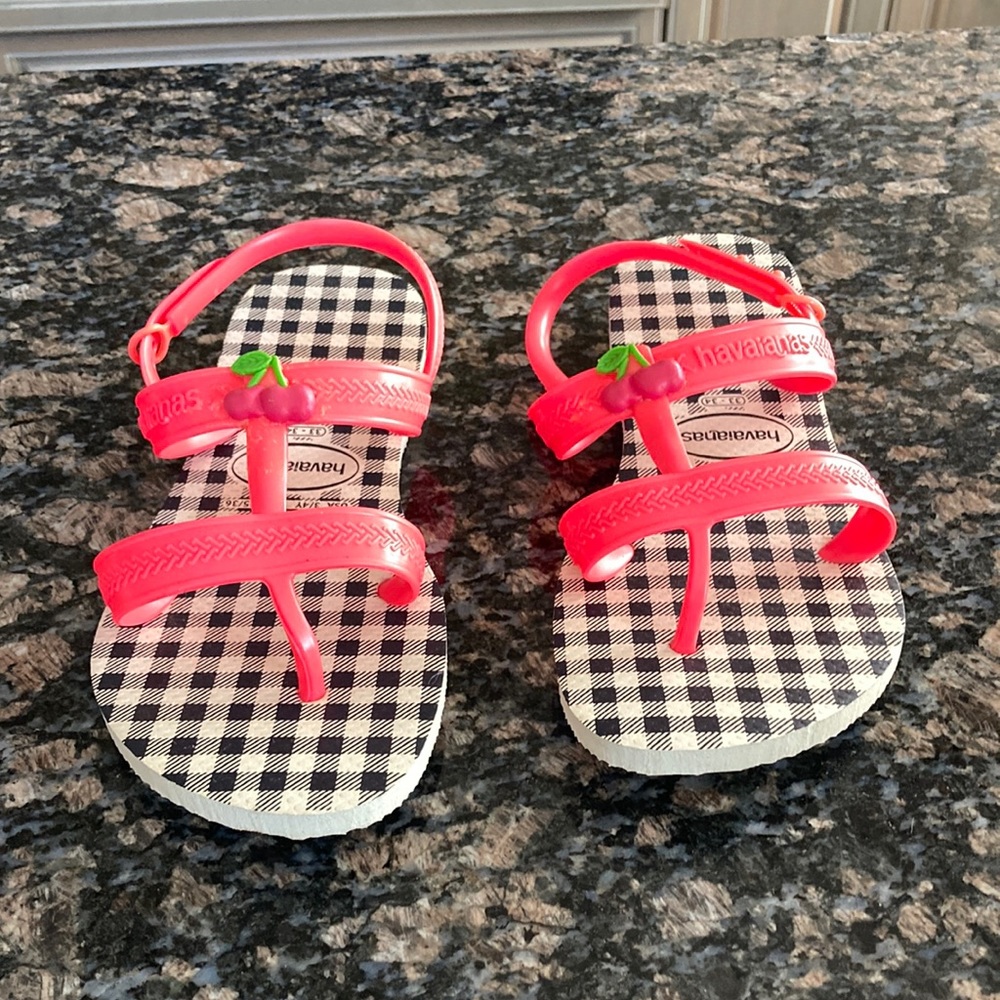 HAVAIANAS FLIP FLOP JOY SPRING SANDALS SIZE 3/4Y